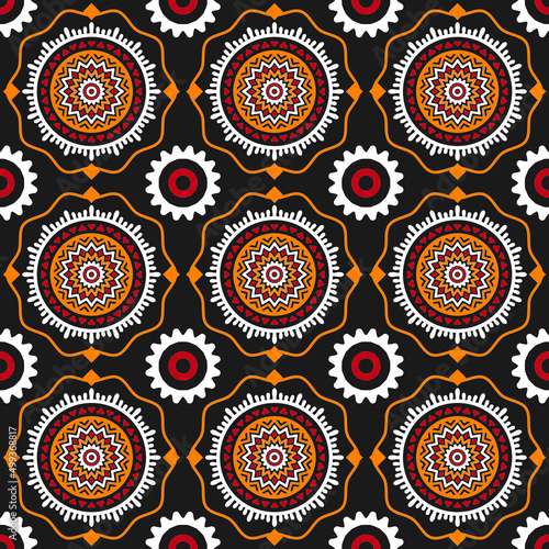 Illustration of tiles textured pattern