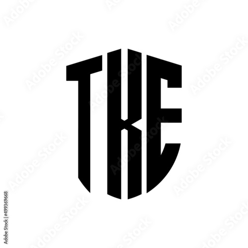 TKE letter logo design. TKE modern letter logo with black background. TKE creative  letter logo. simple and modern letter logo. vector logo modern alphabet font overlap style. Initial letters TKE  photo