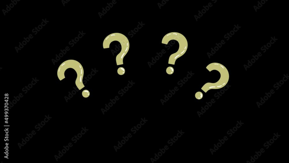 Multiple cute question marks appear, alpha channel Multiple cute question marks appear, alpha channel