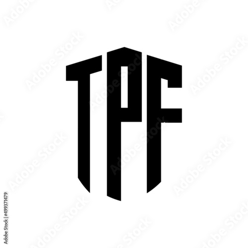 TPF letter logo design. TPF modern letter logo with black background. TPF creative  letter logo. simple and modern letter logo. vector logo modern alphabet font overlap style. Initial letters TPF  photo