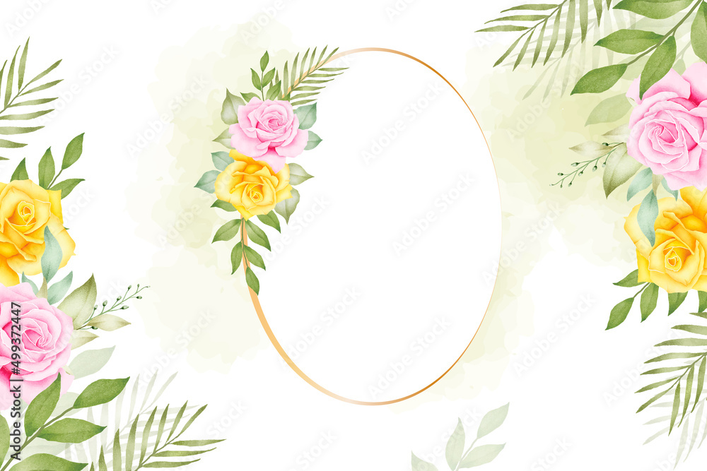 Obraz premium Watercolor Floral Background 