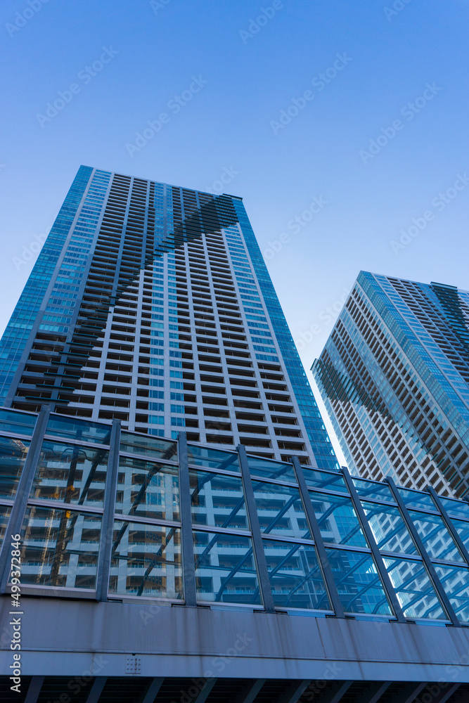 Obraz premium 都心のタワーマンションが立ち並ぶ風景_d_15