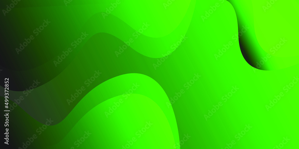 Fototapeta premium Abstract green color background. Dynamic shapes composition. Vector illustration
