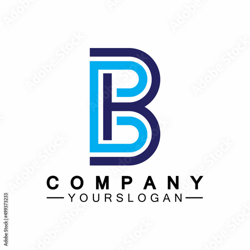 letter B logo vector, letter B business logo,Modern unique creative B logo design, Minimal B initial based vector icon.