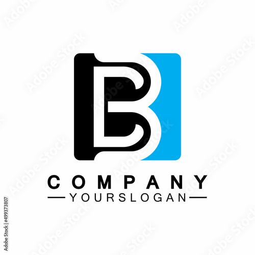 Fototapeta Naklejka Na Ścianę i Meble -  letter B logo vector, letter B business logo,Modern unique creative B logo design, Minimal B initial based vector icon.
