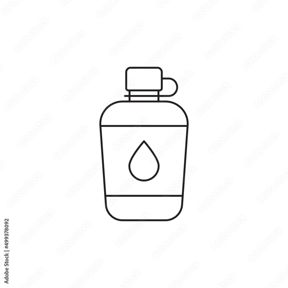 Container water for drink icon line style icon, style isolated on white background