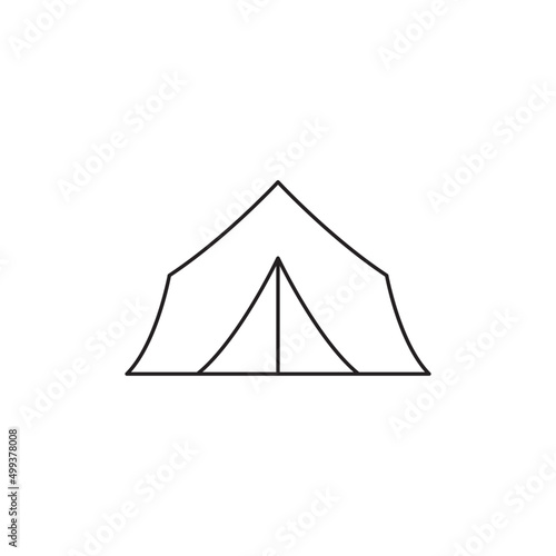Camping tent  camp icon line style icon  style isolated on white background