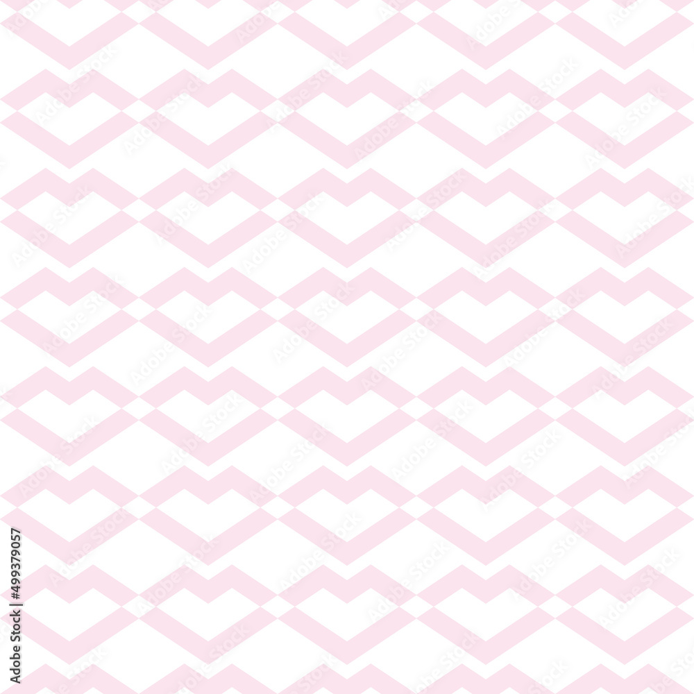 Pink and white hearts, geometric vector pattern, abstract repeat background Pink and white hearts, geometric vector pattern, abstract repeat background