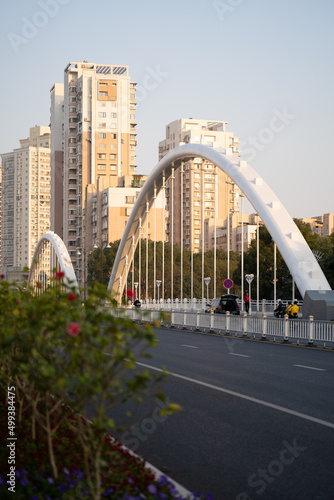 Arcs of the modern bridge in Wenzhou China
