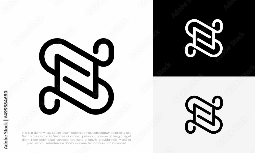 letter SN or NS initial logo design vector letter SN or NS initial logo design vector