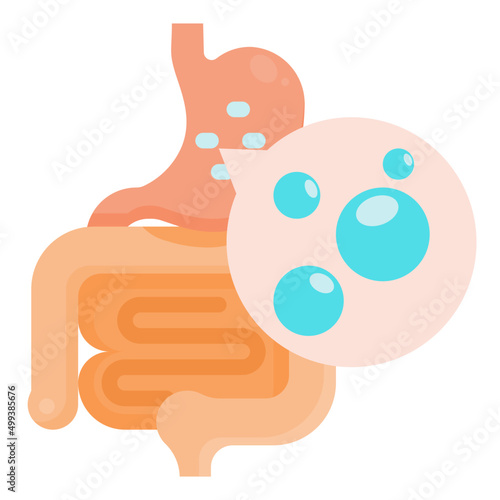 bloating flat icon