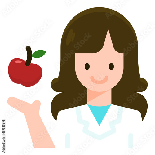 dietitian flat icon