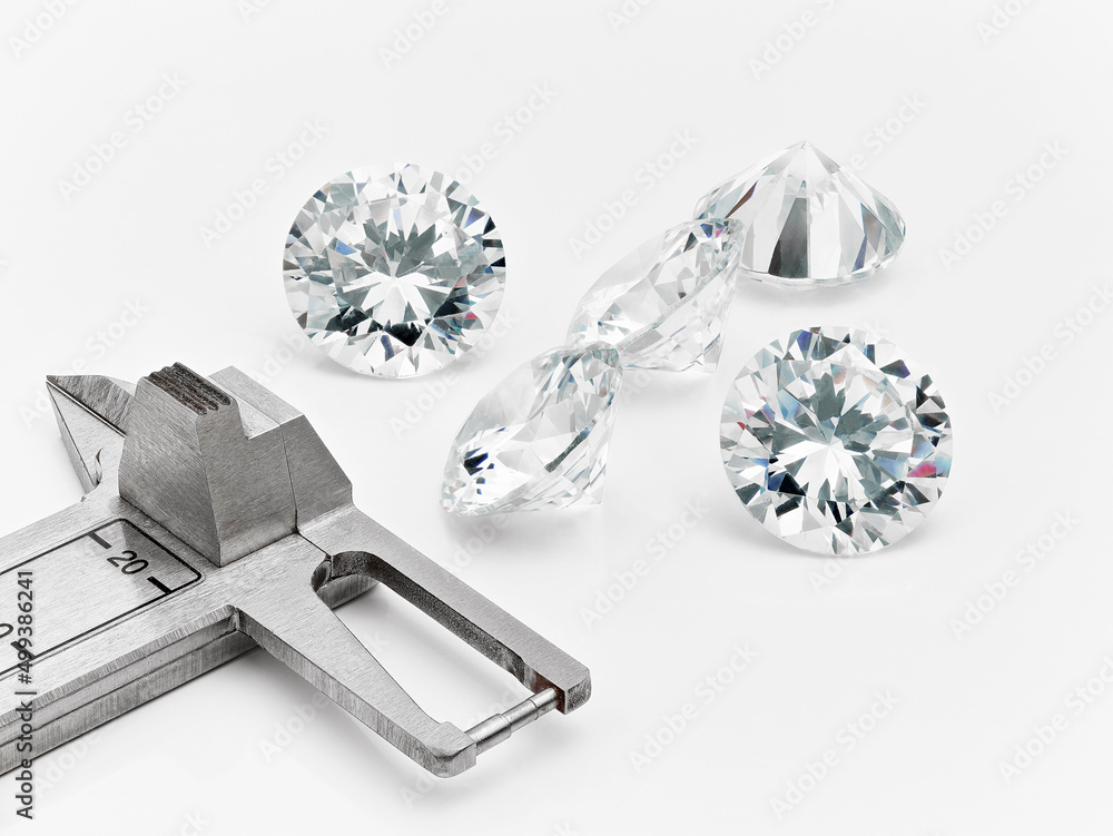 Big Diamonds with Measuring Gauge Instrument Tool