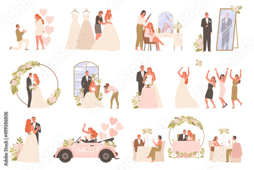 Wedding Ceremony Icon Set