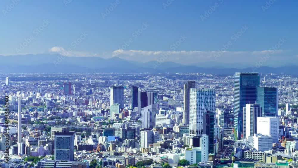 富士山と東京 タイムラプス 富士山と東京 タイムラプス