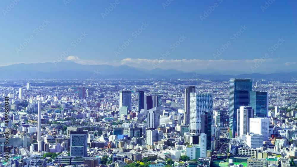 富士山と東京 タイムラプス 富士山と東京 タイムラプス