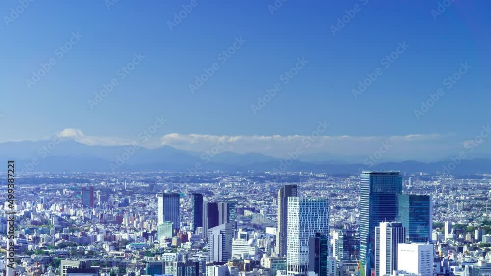 富士山と東京　タイムラプス