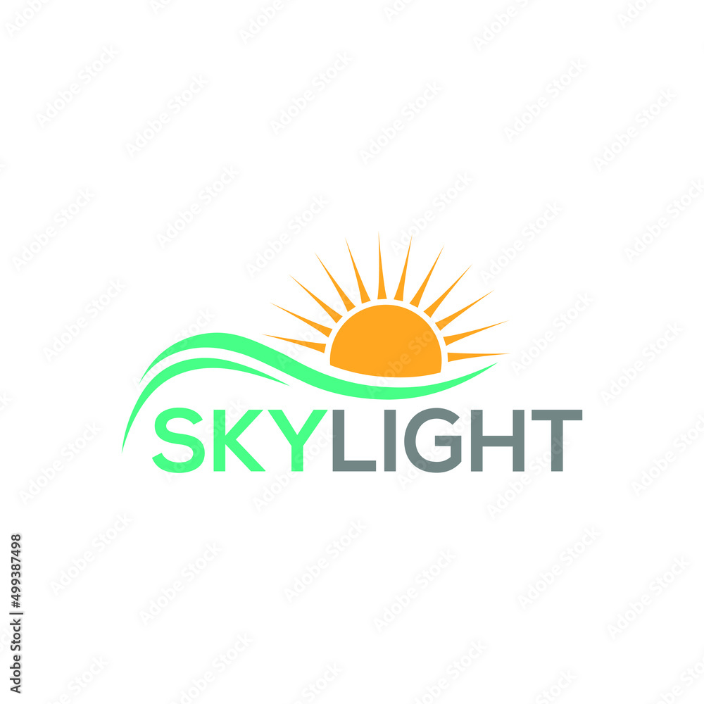 Sky & sun logo design illustration Sky & sun logo design illustration