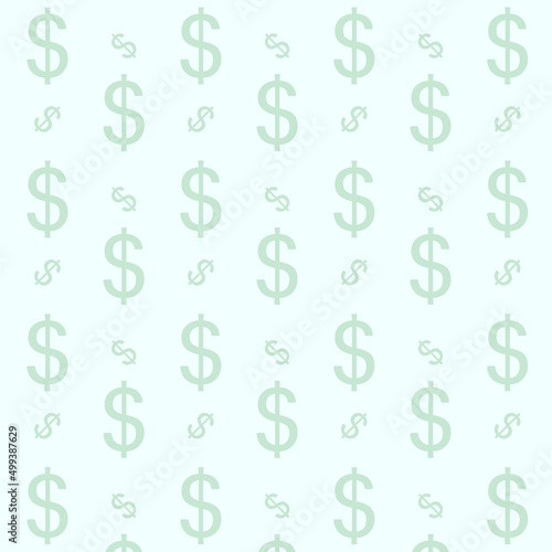 Seamless pattern wallpaper with sign dollar, financial concept