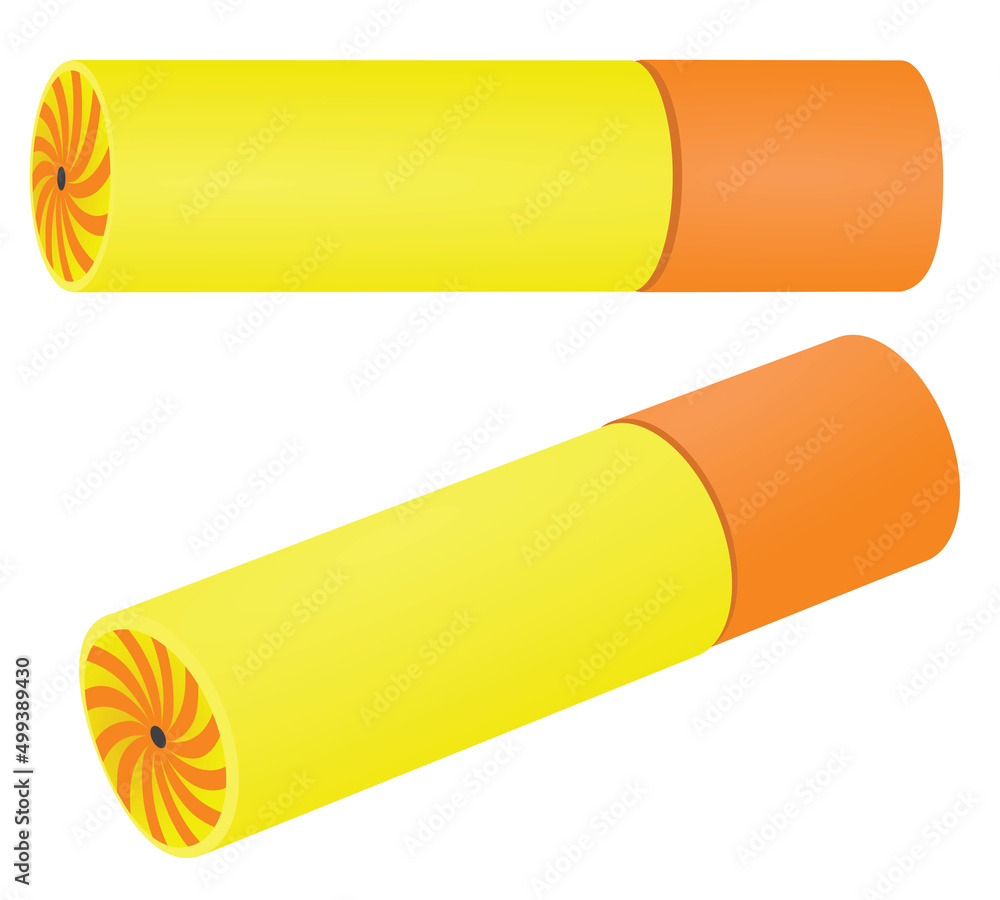 Orange and yellow foam water gun. vector Orange and yellow foam water gun. vector