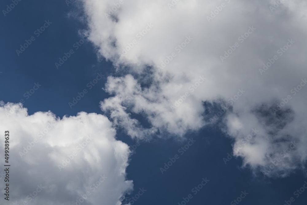 Fototapeta premium The clouds, contrast and beautiful scenery, beautiful weather and life. Warm and dynamic scenery.