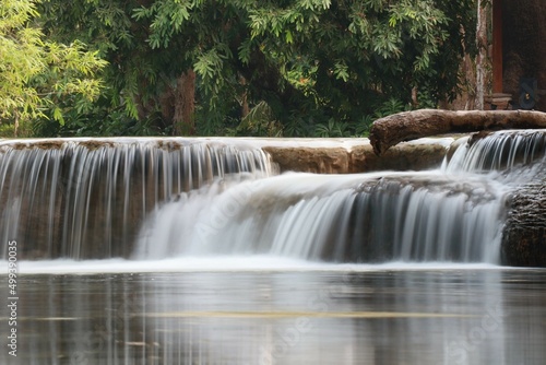 selectable focus Beautiful landscape. Chet Sao Noi Waterfall Chet Sao Noi Waterfall National Park  Saraburi Province  Thailand