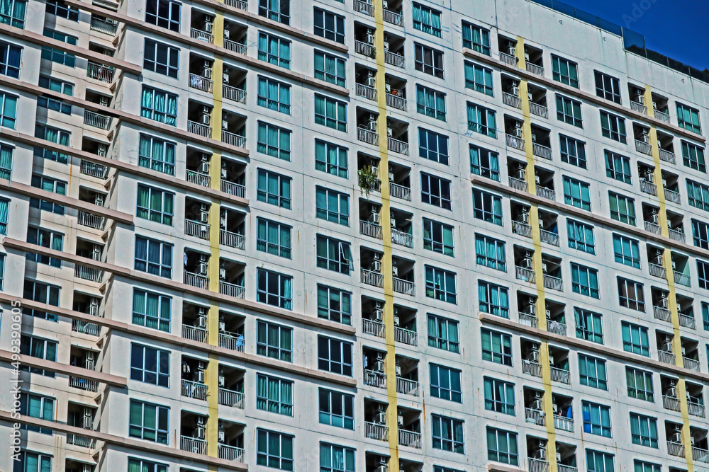 Detail of the condominium building