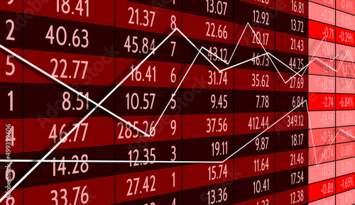 Fond de Bourse Rouge