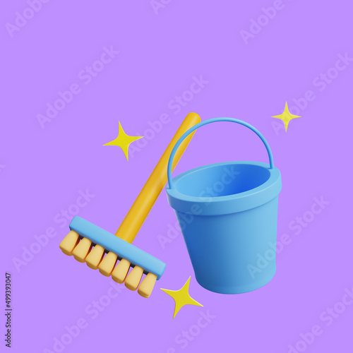 3d render cleaning tools