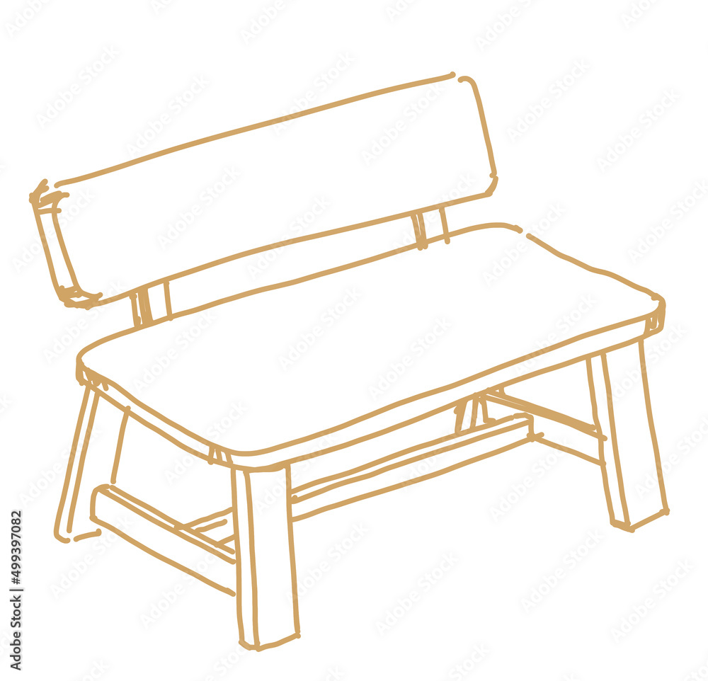 Wood outline doodle sketch furniture chair hand drawn illustration Wood outline doodle sketch furniture chair hand drawn illustration
