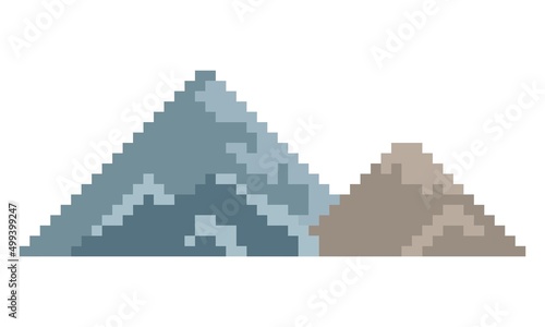 Pixel art mountains 