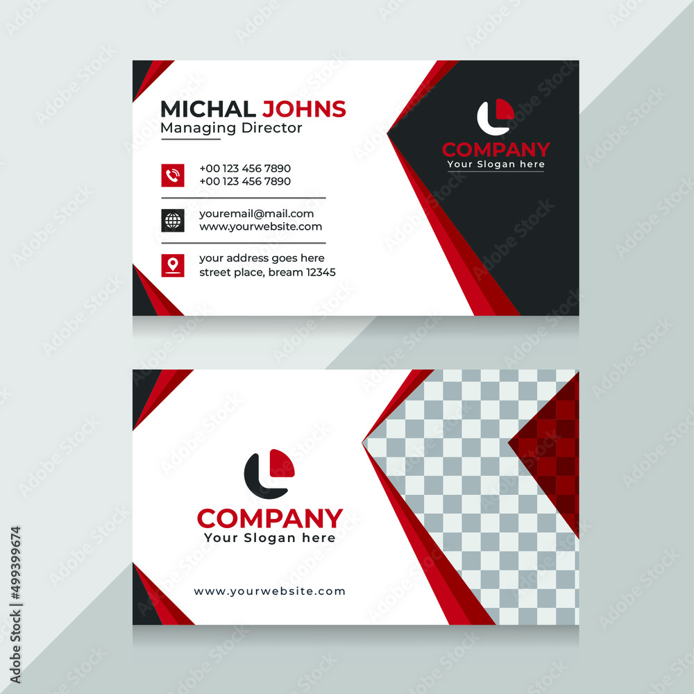 Double sided Creative and modern business card template
