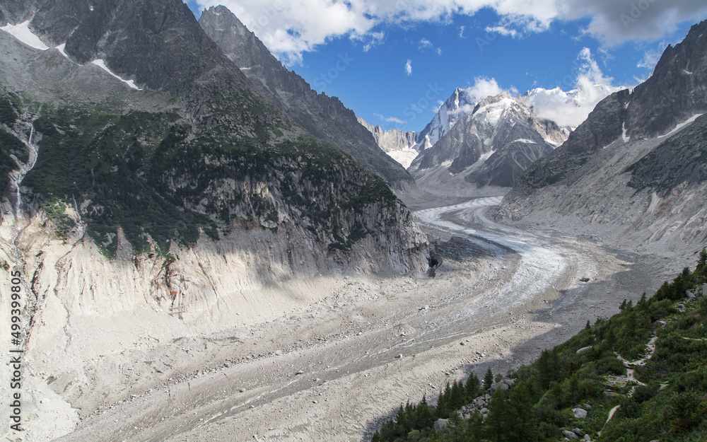 Mer de Glace from Montenvers, Chamonix, France