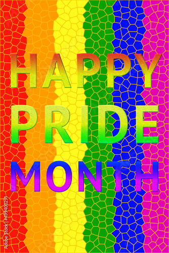 Vertical  Happy pride month  banner