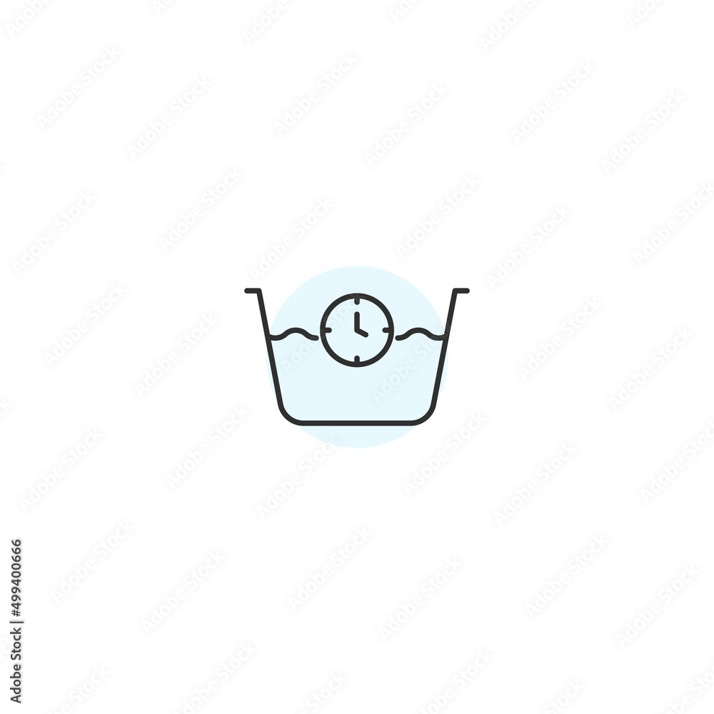 Handwash quick wash line icon. Fast clean clothes Handwash quick wash line icon. Fast clean clothes