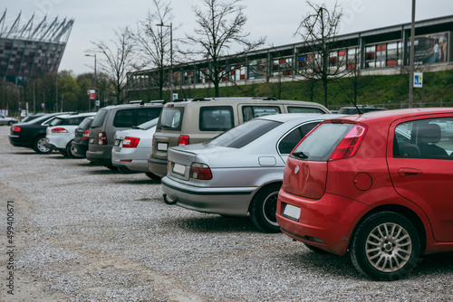Cars parked in a row. © Natalia