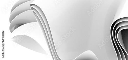 Foto White abstract background, wavy elements