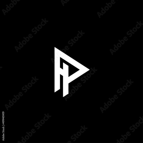 Initial letter HP monogram logo template design