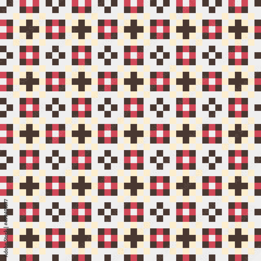 Fototapeta premium Abstract Cross Pattern generative computational art illustration