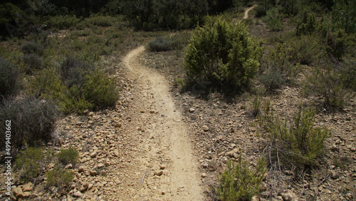 Sendas de los bosques mediterráneos para senderismo y mountain bike