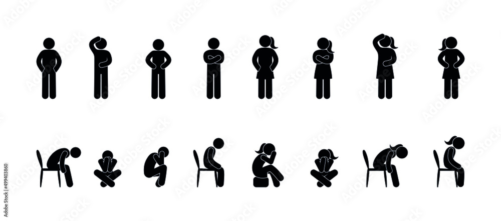 stickman collection, stick figure human icon, man and woman isolated silhouettes, people pictogram set stickman collection, stick figure human icon, man and woman isolated silhouettes, people pictogram set