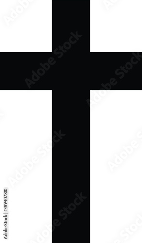 Christian Cross Black Symbol Icon. Cross Icon sign