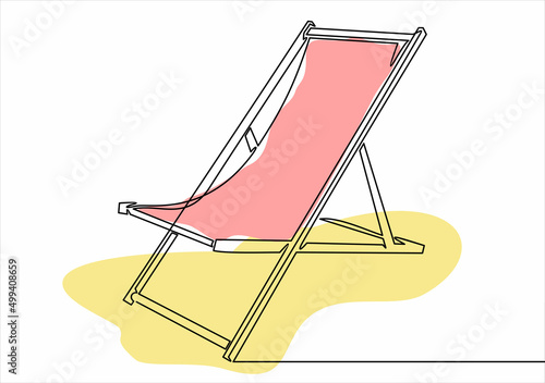 chaise longue on white background