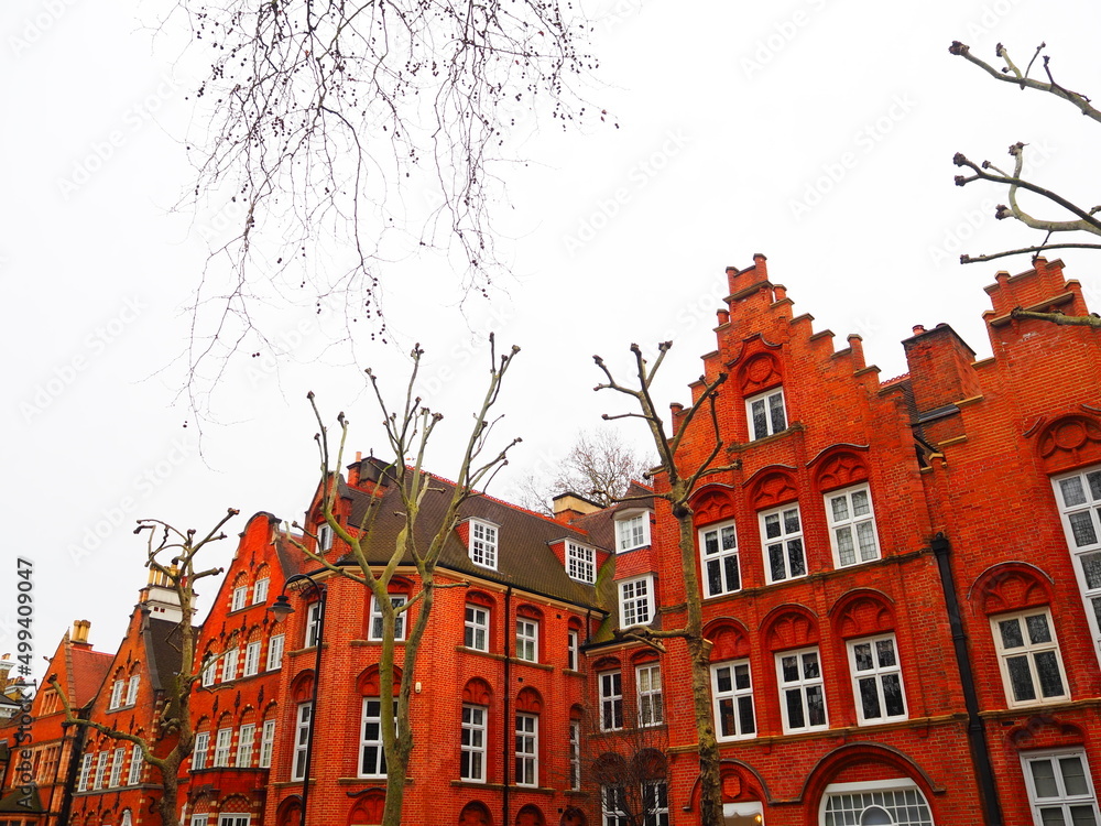 Fototapeta premium ロンドンのレンガ調の街並み