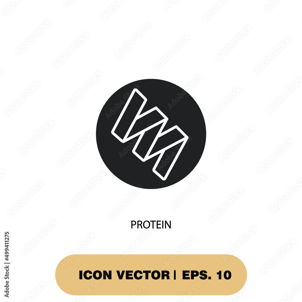 protein icons symbol vector elements for infographic web Stock Vector ...