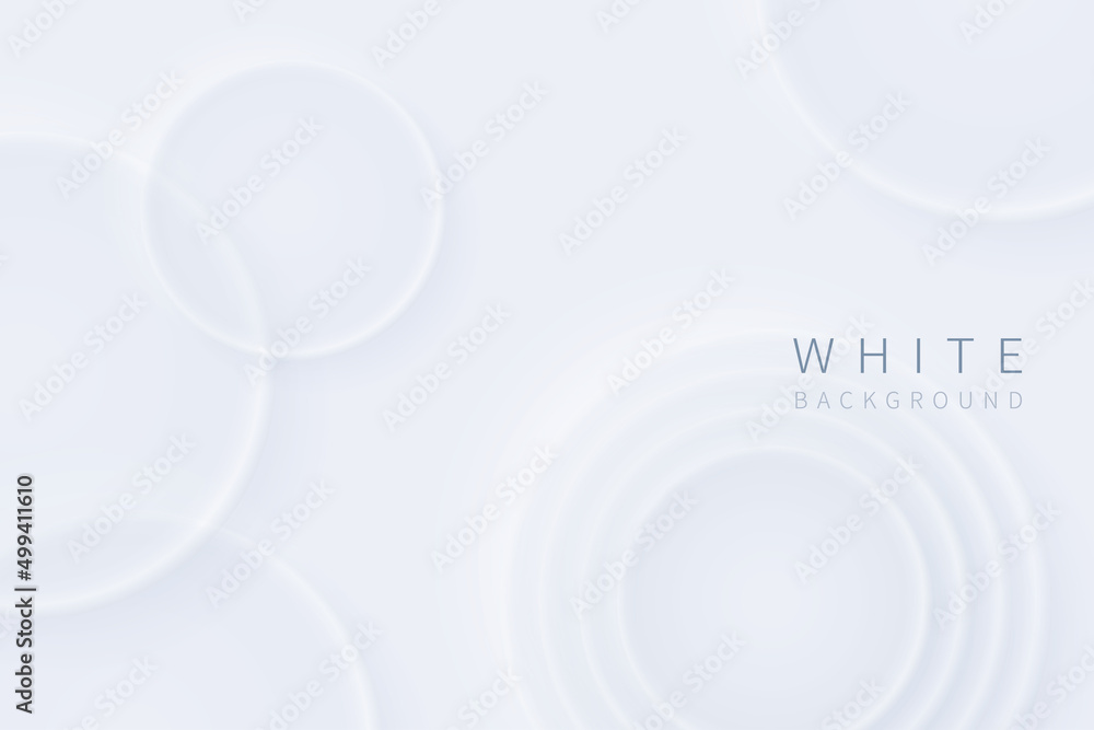 White background banner with circles. White background banner with circles.