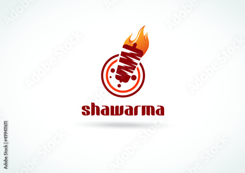 Set of doner kebab logo templates. creative labels for Turkish and Arabian fast food restaurant eps vector art shawarma 