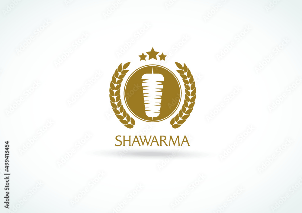 Shawarma Labels Set of shawarma doner kebab logo templates. creative labels for Turkish ...