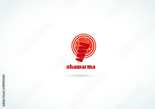 Set of shawarma doner kebab logo templates. creative labels for Turkish and Arabian fast food restaurant 