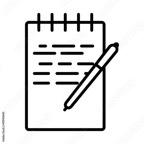 Notebook With Pen Icon